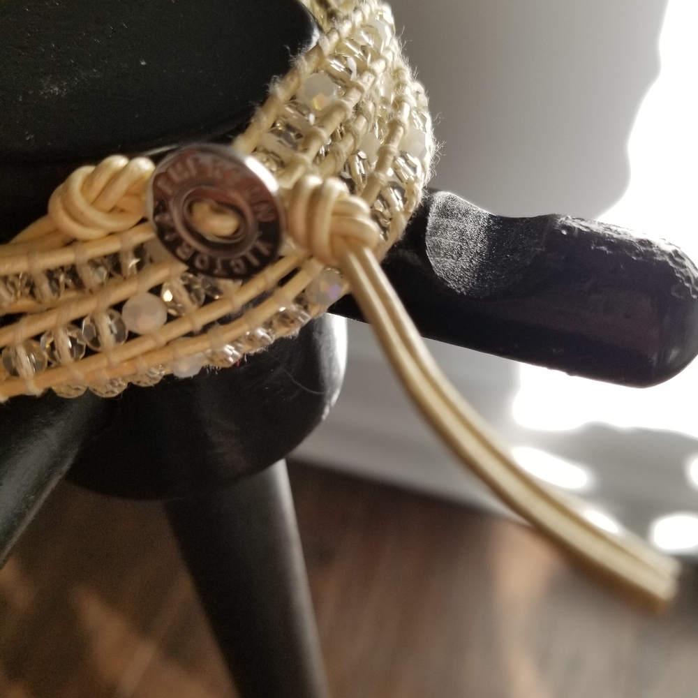 Victoria Emerson Crystal Leather Wrap Bracelet